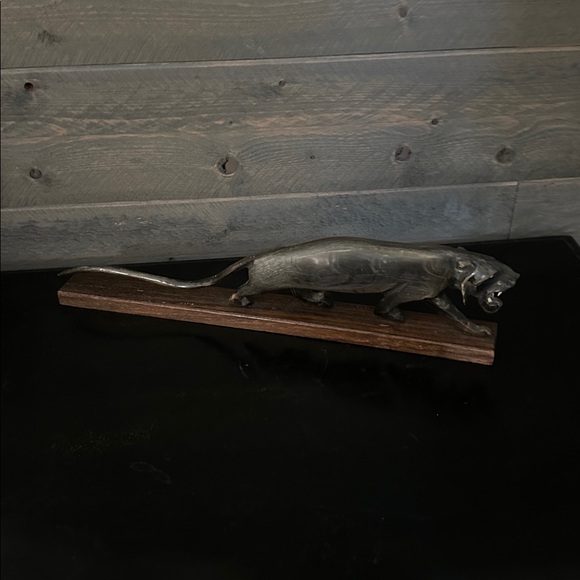Other - Vintage Carved Buffalo Horn Panther Sculpture